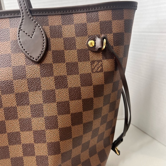 Louis Vuitton Neverfull MM Damier Ebene Tote - NEW - Picture 6 of 16